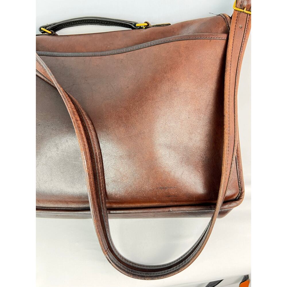 Vintage Coach Metropolitan Brief Bag Brown Leather Messenger Briefcase NYC Rare - Picture 16 of 16